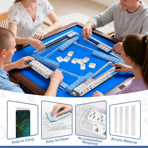 Mahjong Racks con Pushers y Bolsa de Almacenaje 4 Pzas miniatura 6