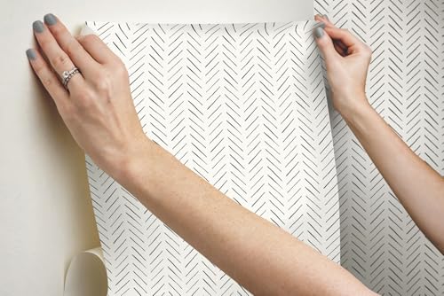 Magnolia Home Pick-Up Sticks Black Peel and Stick Wallpaper by York Wallcoverings - Used condition - Image 3
