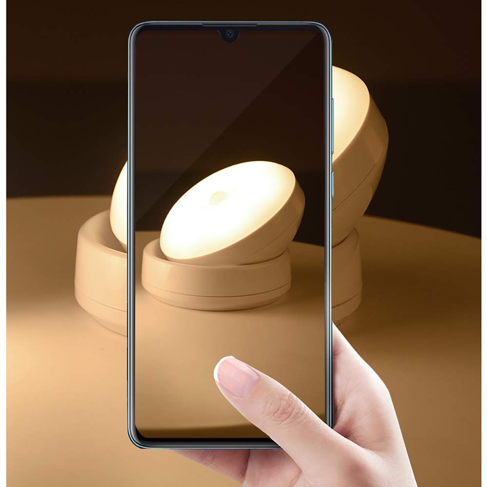 La luz del Sensor, Armario de luz, luz de Noche LED portátil, 360 ° de rotación, USB Recargable, Base magnética, Doble Modo de inducción de luz, medioambiental y de Ahorro de energía