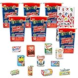 Wacky Packages Series 3 Mini Figurines Set - Bundle with 6 Wacky Packages Series 3 Minis Blind Bags with Mini Figures Plus Garbage Pail Kids Stickers | Wacky Packages 3D Minis