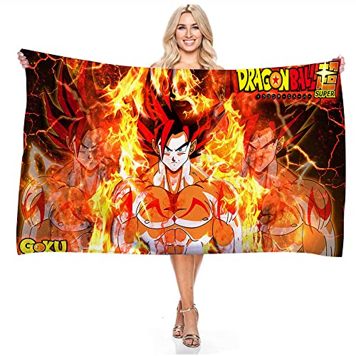 JXSMYT Dragon Ball Strandtücher,Duschtuch 70x140cm,Anime Badetuch, Badetuch,Mikrofaser-Strandtuch,kinderhandtuch,Anime-Handtuch Für Kinder (A6,90x180cm) Cover