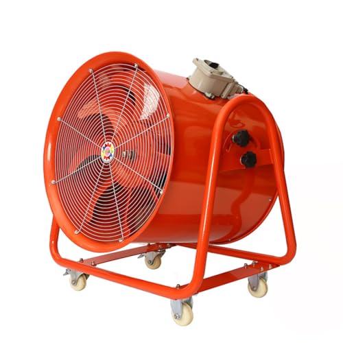 VonVVer Bauventilator 18 Zoll Ø460mm - Baugebläse 1100W 9000m/min Baulüfter Gebläse 2800r/min Axiallüfter Axialgebläse 73dB Bautrockner Baulüfter