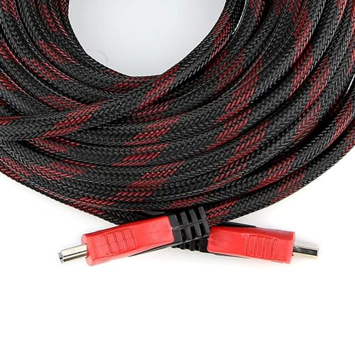 AntDau71 - 20 Meter HDMI Cable with 1080p 4K Shielded High Definition Cable 20 meters Full HD - CW816, Schwarz, 20 metri - Image 2