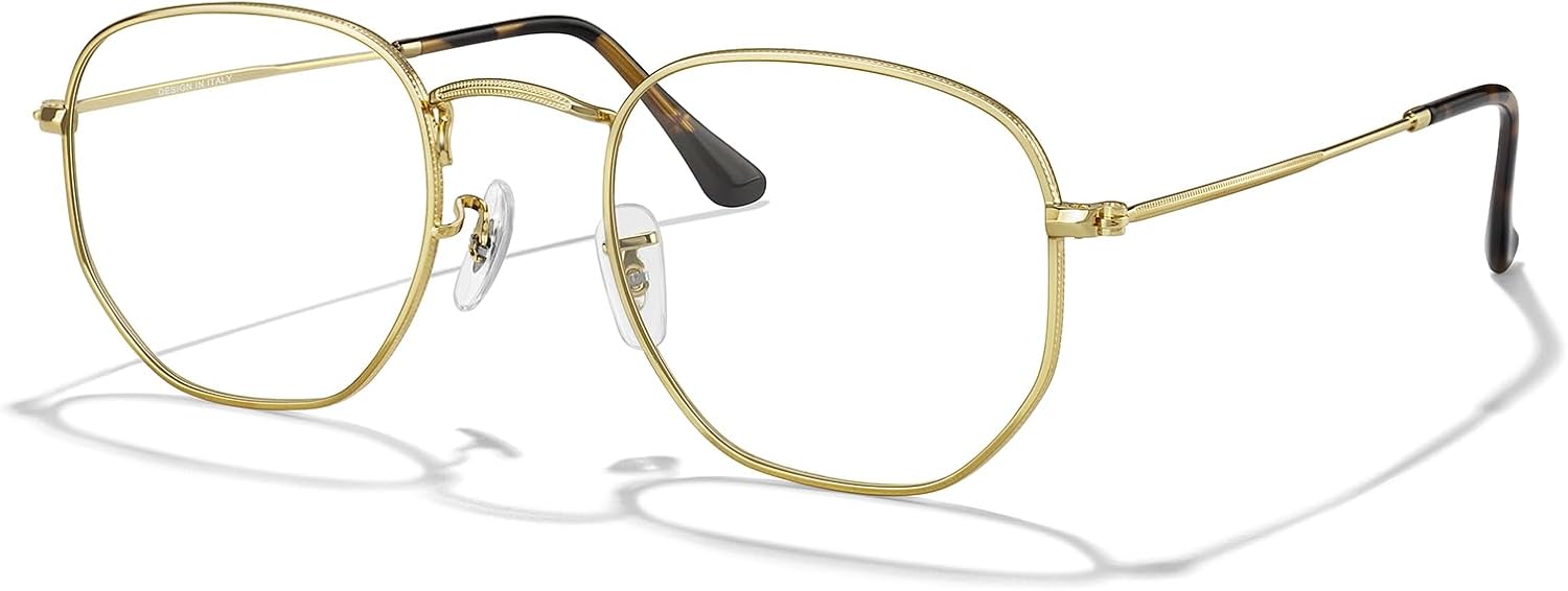 Classic Polygon Reading Glasses for Men Women Blue Light Blocking Computer Readers for Screen Reading glasses