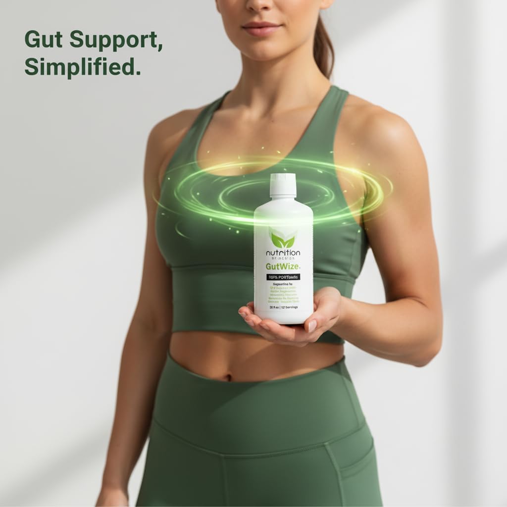 GutWize™ 100% POSTbiotic Liquid Supplement – Gut Health & Immune Support – Eases Bloating, Gas & Indigestion – Shelf-Stable – Vegan, Non-GMO, Gluten-Free – 30 Servings