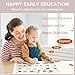 Trendy-Vivid Disposable Placemats for Baby, 2 Adorable Designs (Cute Animals & Alphabet) 40 pk Kids Placemats, Baby Table Mat for Restaurants, Travel & Restaurants | Mess-Free Portable Table Protector