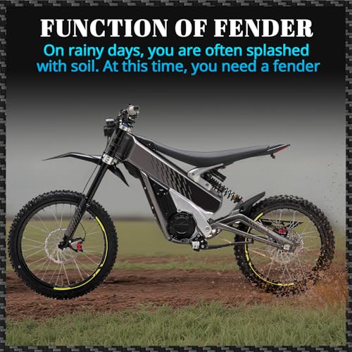 Image of Dirt Bike Rear Fender Mudguard Plastic for Talaria Sting X3 XXX | Electric Dirt Bike Carbon Fiber Pattern Fender