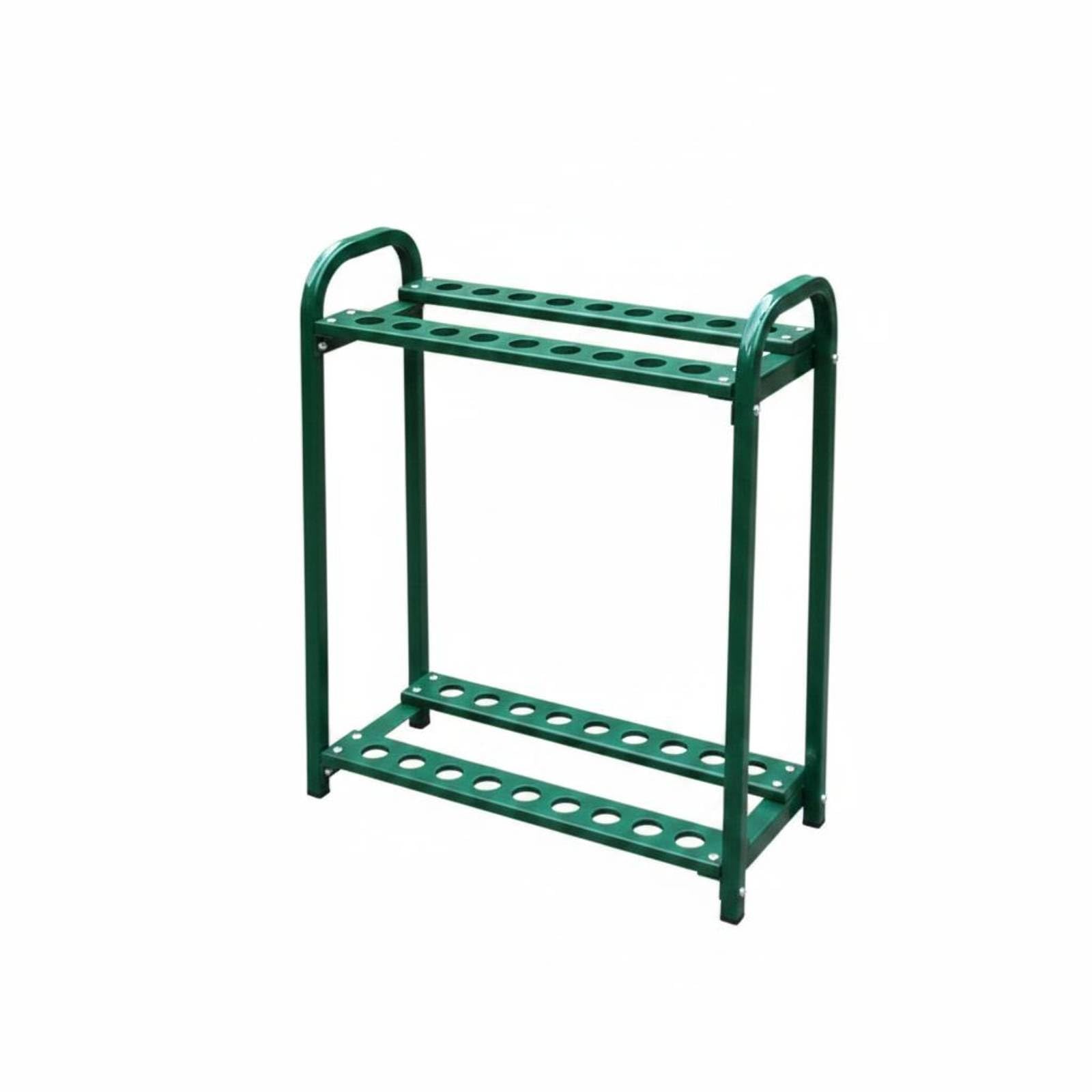 Soporte para Palos de Golf Organizador Estante Portapalos Porta Cañas Portacues Estructura Sólida de Acero y Dos Niveles Evita Desorden y Protege