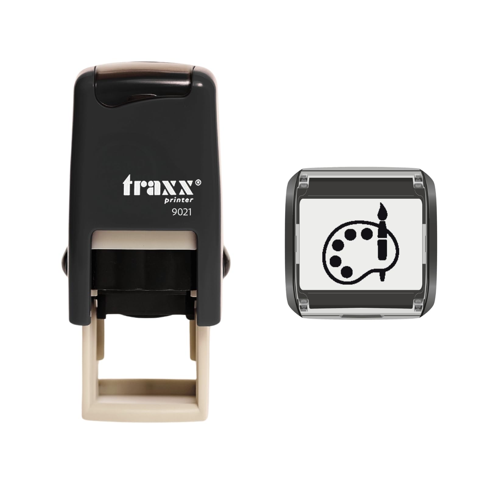 Traxx 9021 Loyalty Card Self Inking Rubber Stamp Painters Decorators Paint Shop *A Black Paint Palette Design*