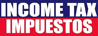 Income Tax Impuestos Income Tax Refund Decal Sticker Retail Store Sign 8"