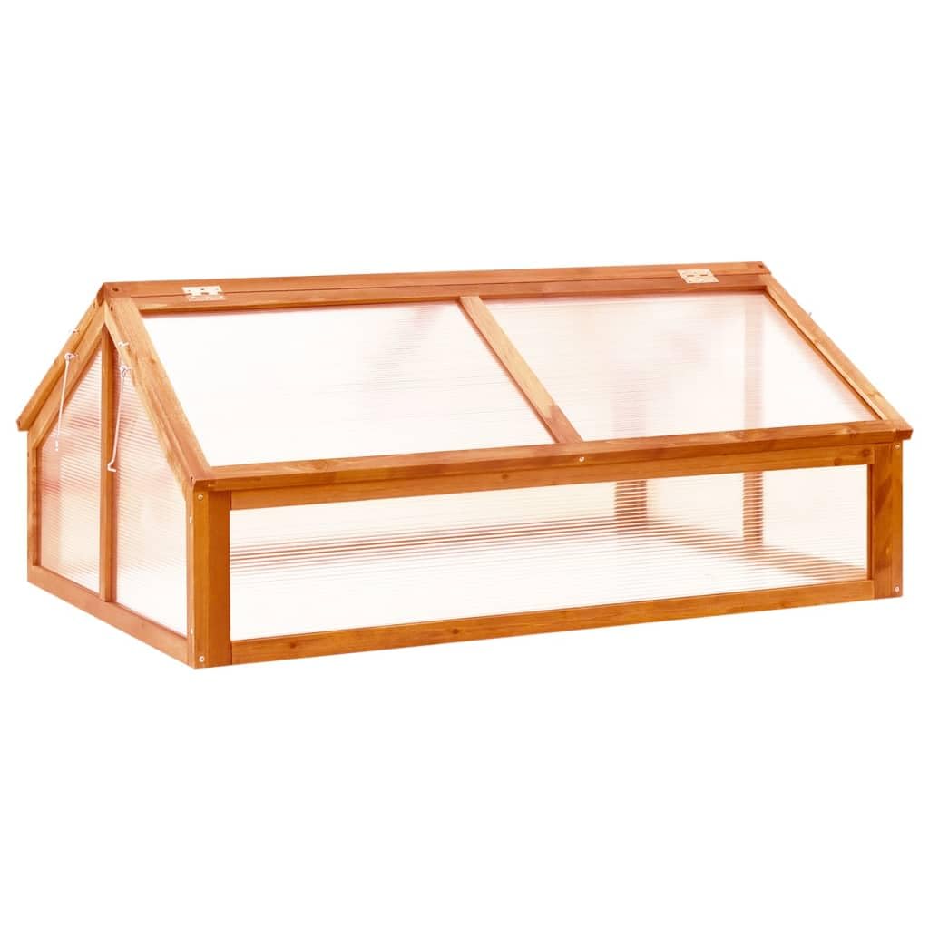 vidaXL Serra Marrone 114x80x50 cm in Legno di Abete