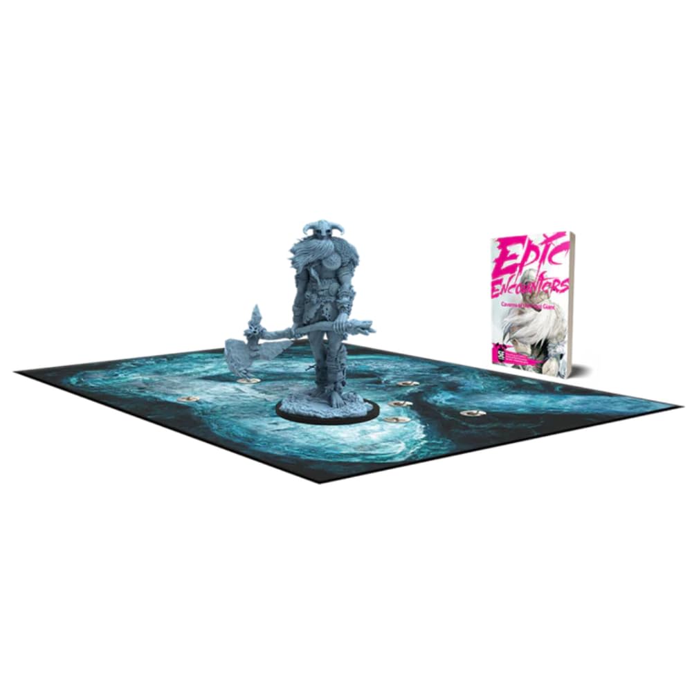 STEAMFORGED GAMES | Epic Encounters Caverns of The Frost Giant | Ensemble de Rencontre RPG avec Grande Miniature et jetons | 2+ Joueurs | 120-360 Minutes