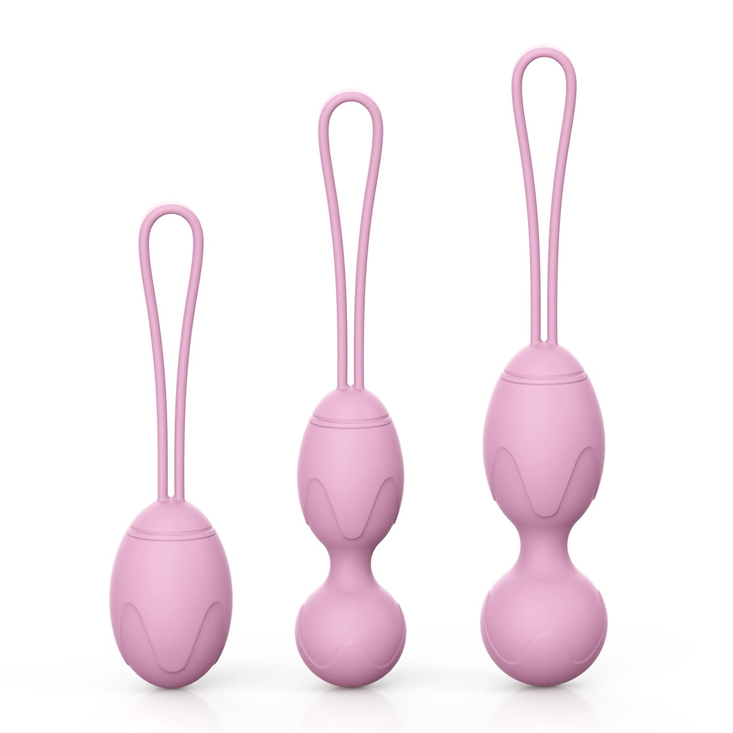 Kegel Balls Kit Exercise Weights,Kegel Balls da 3 per il controllo della vescica e dei muscoli del pavimento pelvico - Raccomandate dal medico (rosa)