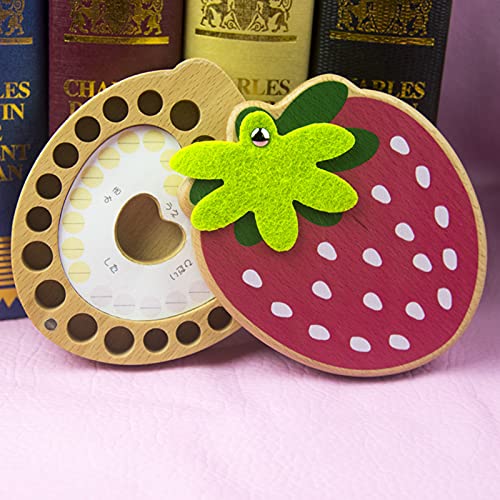 iFCOW Tandendoos Aardbei Tand Fairy Box Kids Keepsake Box Kids Bladverliezende Tanden Collectie Container - Image 7