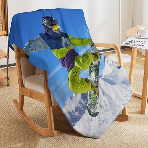 Couverture polaire snowboard : le plaid doux et réconfortant pour toute la famille - 5