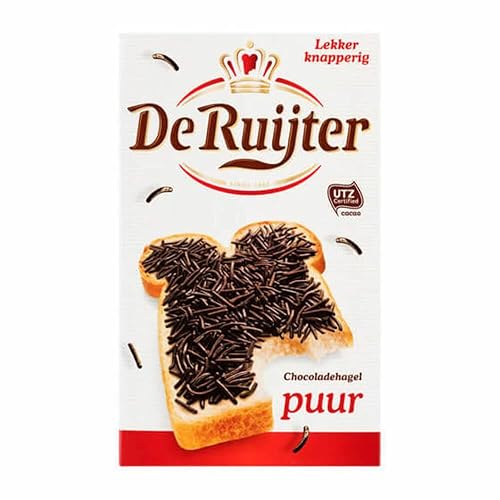 De Ruijter Chocolade Hagel escoria Puur (chispas de chocolate oscuro) Schokoladen Streusel (Individual)