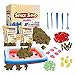 Leo & Emma Space Sand 1.8 kg con 50 Pezzi Forme, Numeri, Lettere, Pezzi di Castello, Strumento di modellazione, Sabbia Magica cinetica, Testato TÜV (1.8kg Marrone)