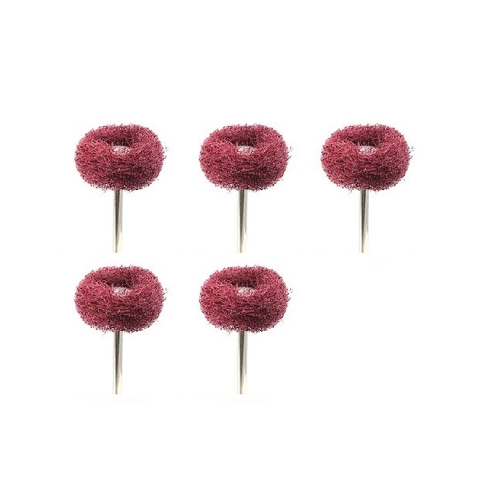 TUFFS Drill Abrasive Brush 2.35mm Shank Nylon Buffing Polishing Wheel (Color : Red, Size : 20pcs)