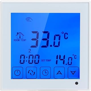 Thermostat,LCD Smart Elektrische Fußbodenheizung Thermostat Temperaturregler Thermoregulator 200-240V Weiß