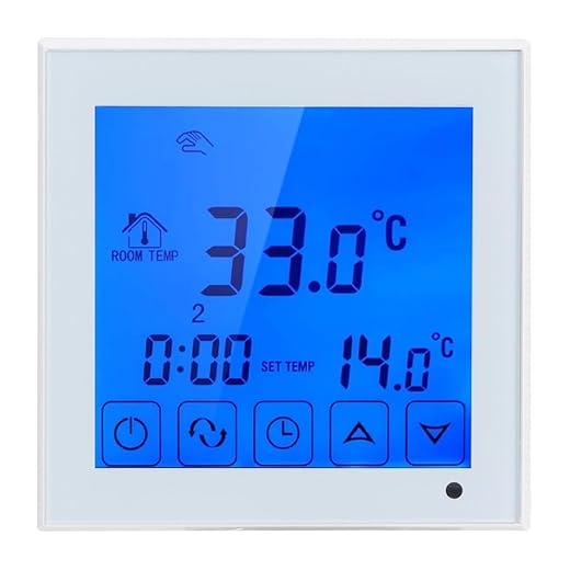 LCD Smart Electric Underfloor Heating Thermostat Temperature Controller Thermoregulator 200-240V White