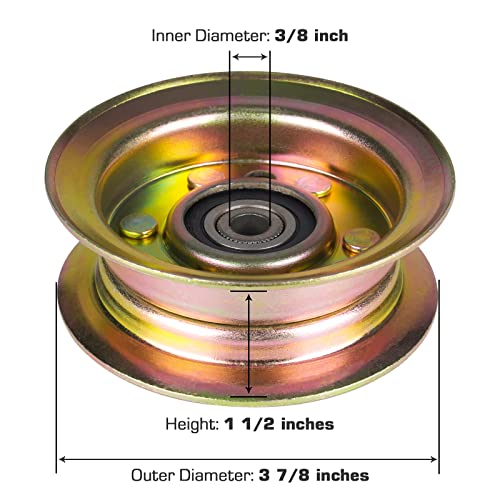 image for 532177968 ILONPA Flat Idler Pulley for Husqvarna/Ariens/Craftsman/AYP 