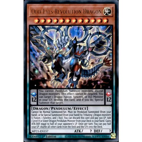 Yugioh Singles MP21-EN157 1st Ed Odd-Eyes Revolution Dragon Ultra