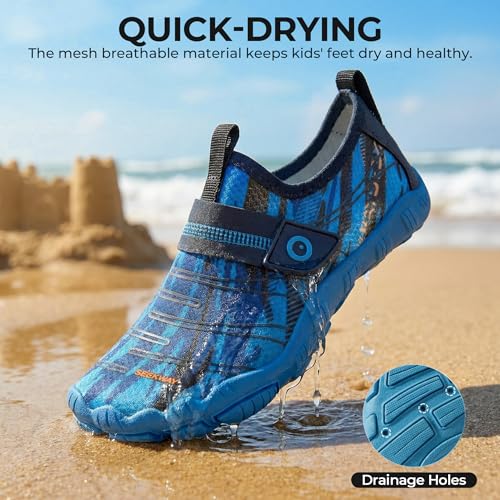 Image of SEEKWAY Barefoot Water Shoes for Kids - Wide Toe Box and Quick-Dry Sand Shoes Toddler for Hiking Swim Beach Pool Kayak Sport Accessories, Camping Essentials Must-Haves for Boys Girls Sizes