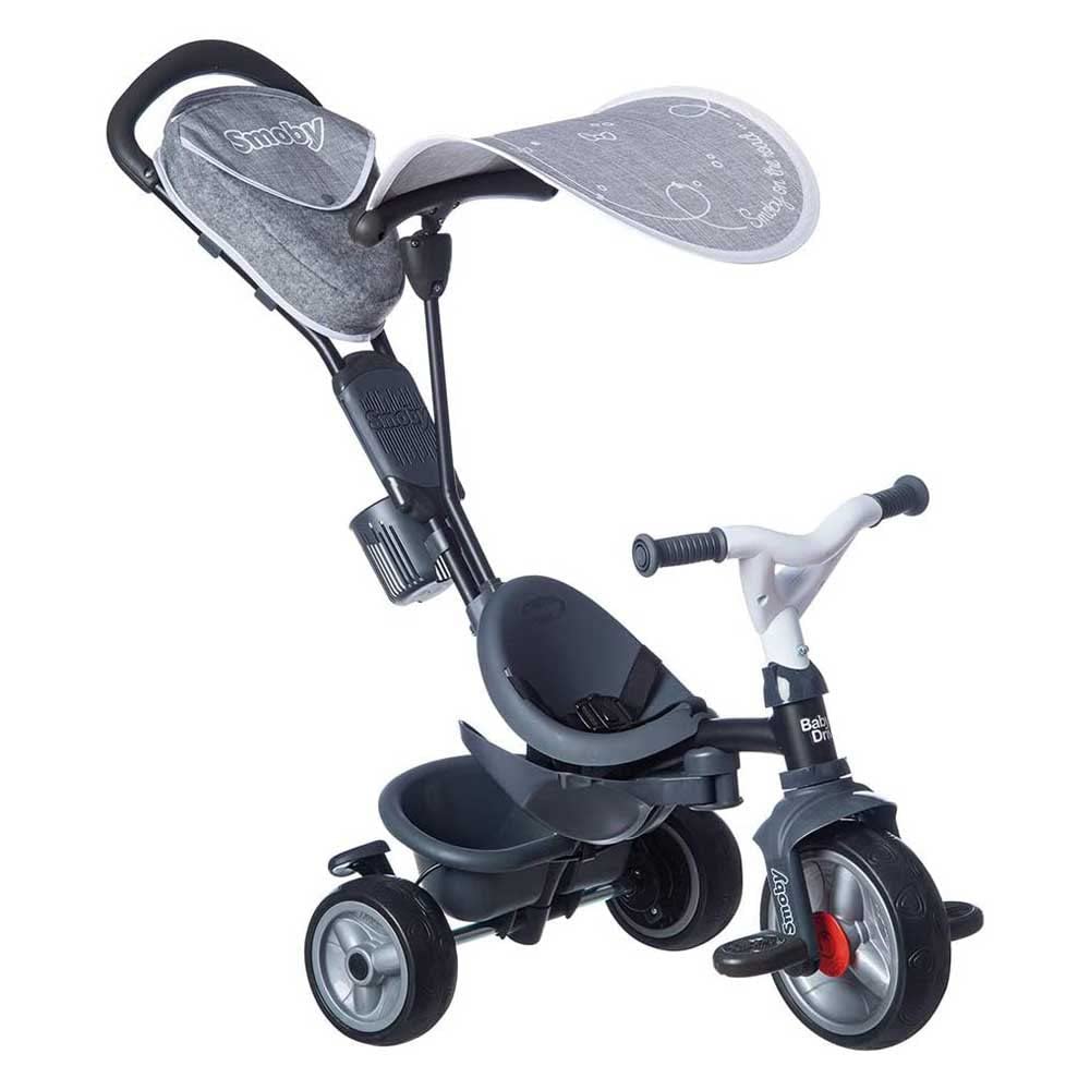 Tricycle Bébé Smoby Baby Balade Plus Bleu - Vélo Evolutif Dès 10 Mois Avec Roues Silencieuses