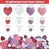 mufanyu 200 Pcs Valentines Day Crafts Gifts Set with 100 Heart Doilies, 20 Foam Hearts, 2 Bags Valentine Foam Stickers, DIY Crafts Scrapbook Supplies, 4 Colors #2