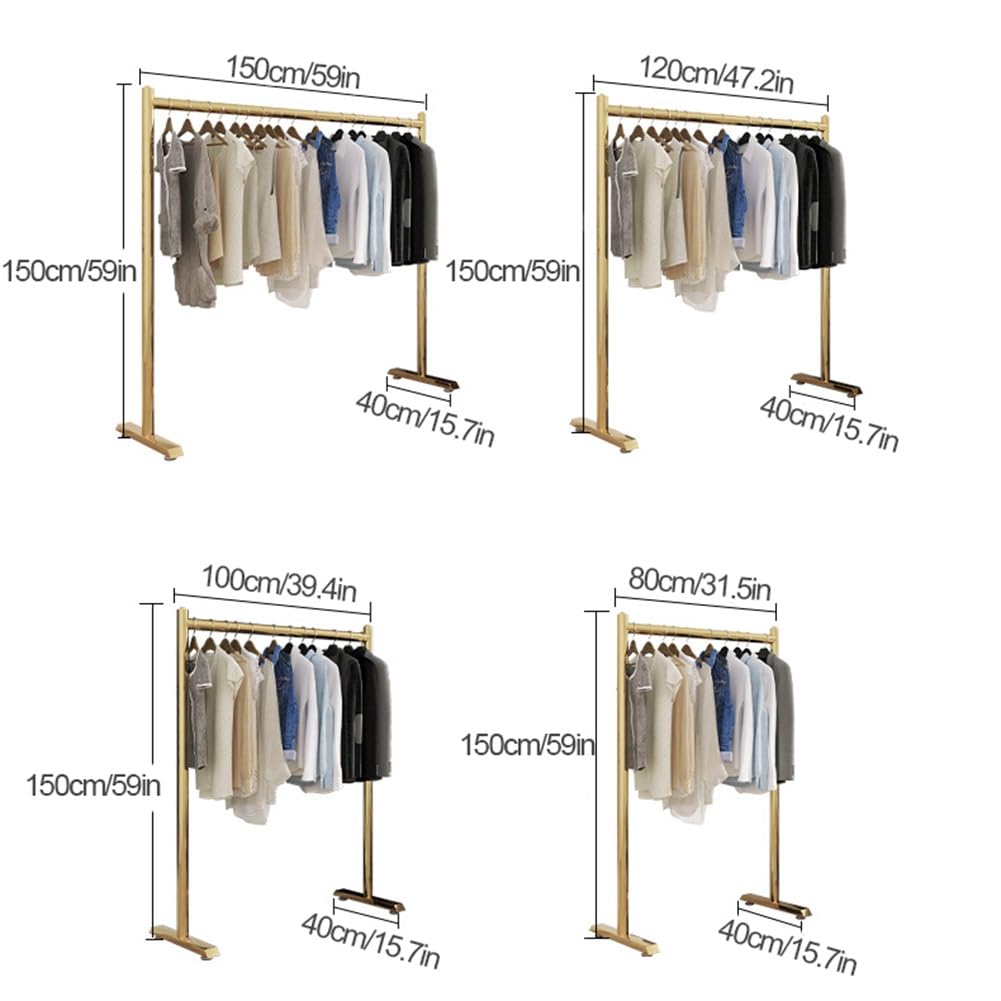 Appendiabiti resistente autoportante per camera da letto, armadio, supporta fino a 80 kg, elegante espositore per abbigliamento per casa, boutique o bazar