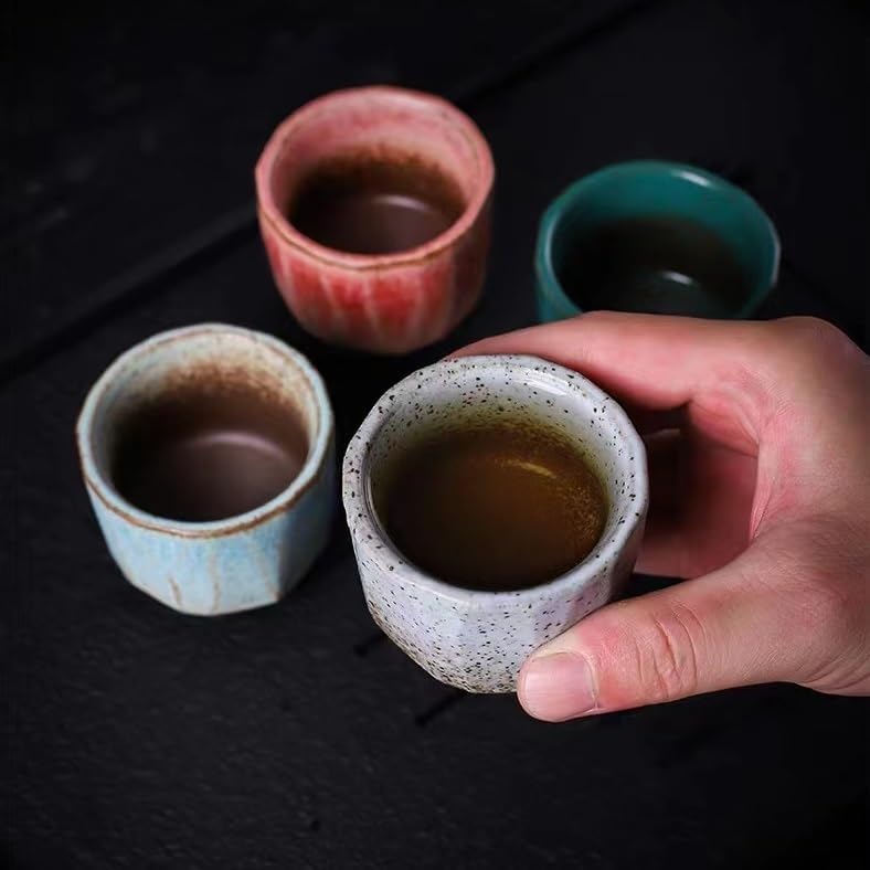 GSOUL Kungfu Tea cup Retro Ceramic Cup Kiln-changed Tea Set Accessories Host Japanese Creative Bowl Small Tea Cups
