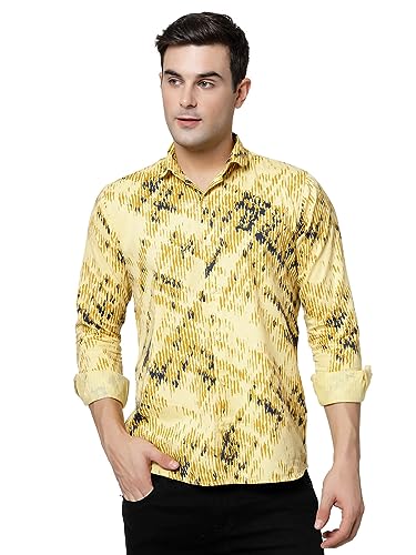 Image of ELYYORK Adwyn Peter Men's Cotton Printed Regular Fit Casual Shirt |Full Sleeve Shirt for men|shirt for men|men's shirt