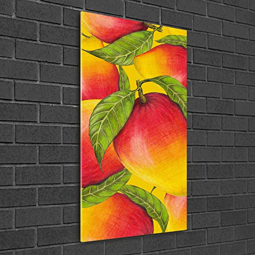 Impression sur verre acrylique haute définition Tulup 50x100 mangue rouge