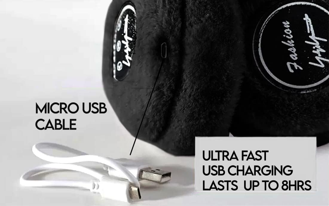 Acuvar Wireless Bluetooth 5.0 Rechargeable Over The Ear Headphone Earmuffs with Extra Soft and Warm Fabric, Microphone - Image 3