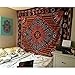 Psychedelic Celestial Sun Moon tapestry Planet Bohemian Tapestry/Wall Hanging Dorm Decor Boho Tapestry/Hippie Hippy Tapestry Beach Coverlet Curtain (Queen (84 X 85 inches approx), Orange)