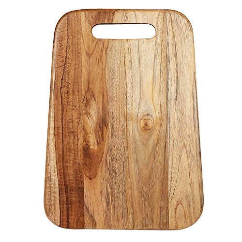 Karigar Creations Chopping Board Non-Slip Teak Wood Cutting Board for Kitchen (Size: 14x10x1 inch)