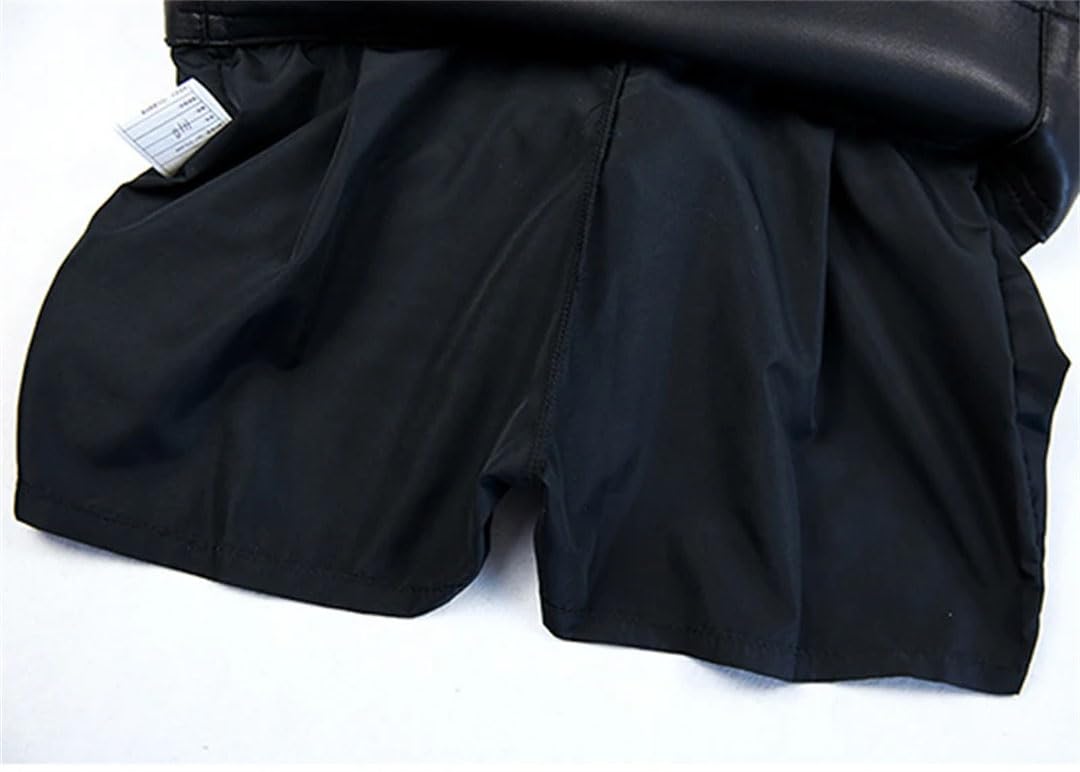 Damska spódnica Harajuku z wysokim stanem asymetryczna ukośna spódnica z prawdziwej skóry Streetwear Wrap
