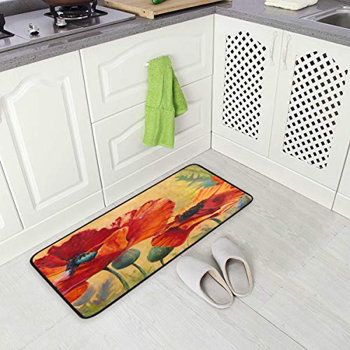 Naanle 28341368P333C370S675 Floral Flower Anti Fatigue Kitchen Floor Mat thumb #5