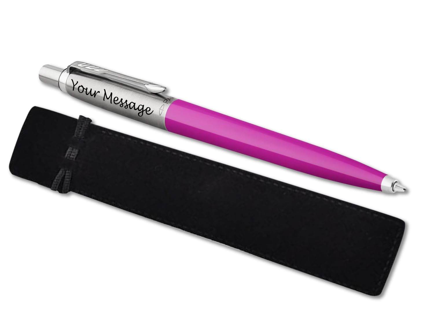 Parker Jotter Ballpoint personalised parker pen engraved In Classy Gift Bag Ideal Valentine's day, Birthday or Fathers Day Gift Perfect For Men & Women Engraved Pen With Laser Engraving (Pink) — image 1