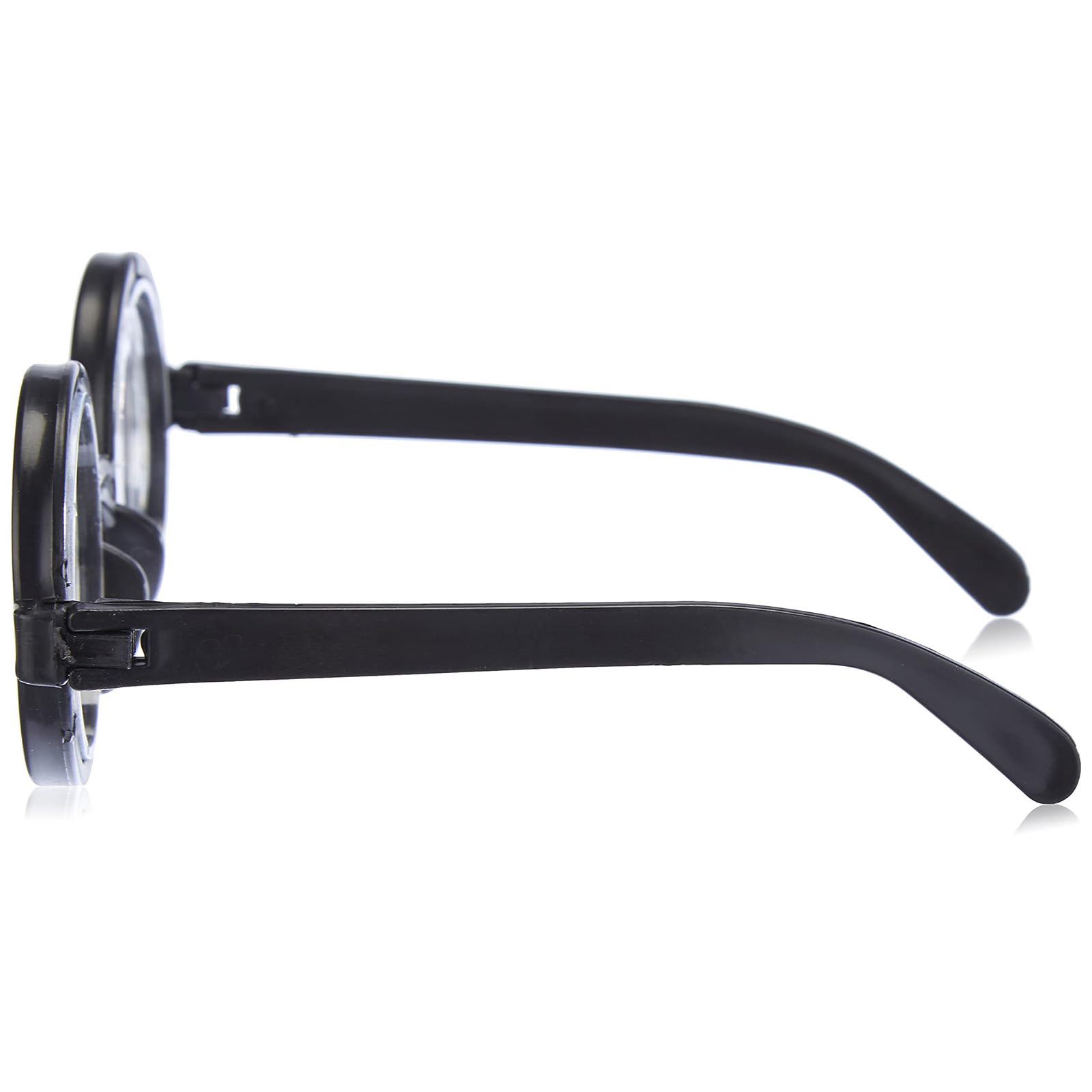 Adult Nerd Glasses Specs School Fancy Dress Comedy Dress Up Novelty Joke Disguise Round Glasses One Size, Black - Image 3