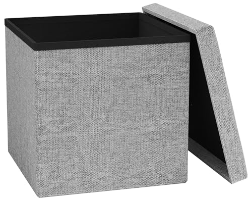 VCM Stoff Sitztruhe | Maße ca. H. 38 x B. 38 x T. 38 cm | Kiste für flexiblen Einsatz in Allen Wohnräumen | Aufbewahrungsbox | Sitzhocker - Boxas VCM Stoff Sitztruhe | Maße ca. H. 38 x B. 38 x T. 38 cm | Kiste für flexiblen Einsatz in Allen Wohnräumen | Aufbewahrungsbox | Sitzhocker - Boxas