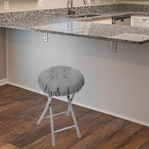 Funda para taburete redondo elástica que soluciona asientos desgastados 6