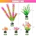 AQUANEAT Artificial Fish Tank Plants, Aquarium Decorations, Pink Plastic Accessories, 10pcs