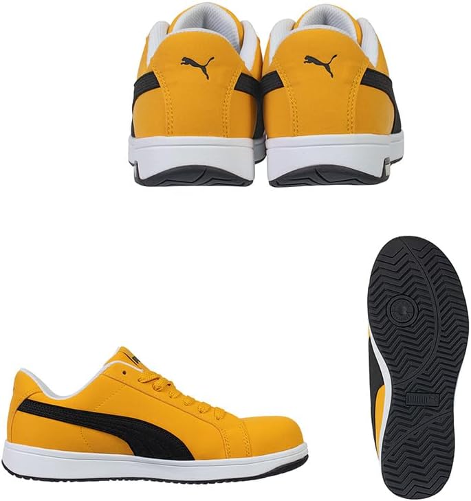 PUMA(プーマ) 安全靴 アイコニック ローカット 25.5cm イエロー 中敷 インソール付 64.200.0&amp;20.4