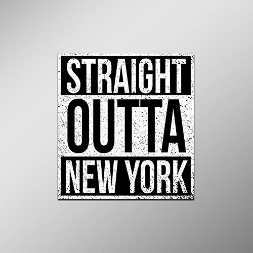 Straight Outta New York Vinyl Decal Sticker | Cars Trucks Vans SUVs Laptops Walls Windows Cups | Full Color | 4.5 X 5 Inches | KCD2070