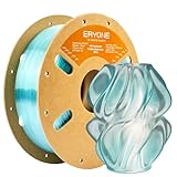 ERYONE High Speed Translucent Gradient PETG Filament 1.75mm +/- 0.03mm, 3D Printing Filament Up to 600mm/s, 1kg(2.2LBS)/Spool, Light Blue & Transparent
