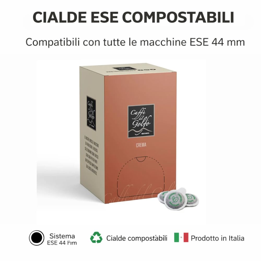 Caffè del Golfo Cialde ESE Miscela Crema – Morbida e Vellutata (300 CIALDE)
