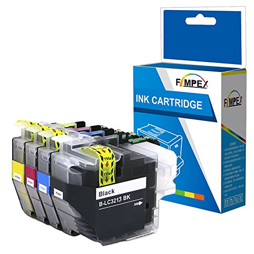 Fimpex Compatible Encre Cartouche Remplacement pour Brother DCP-J772DW DCP-J774DW MFC-J890DW MFC-J895DW LC3213 (Noir/Cyan/Magenta/Jaune, 4-Pack)