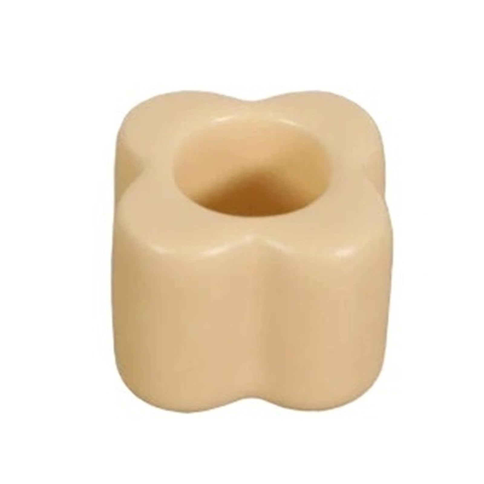 8Pcs Ceramic Cream Flower Candlestick Holder Home Decoration Handicraft Ornaments Restaurant Tabletop Candler For Wedding For Home(Beige)