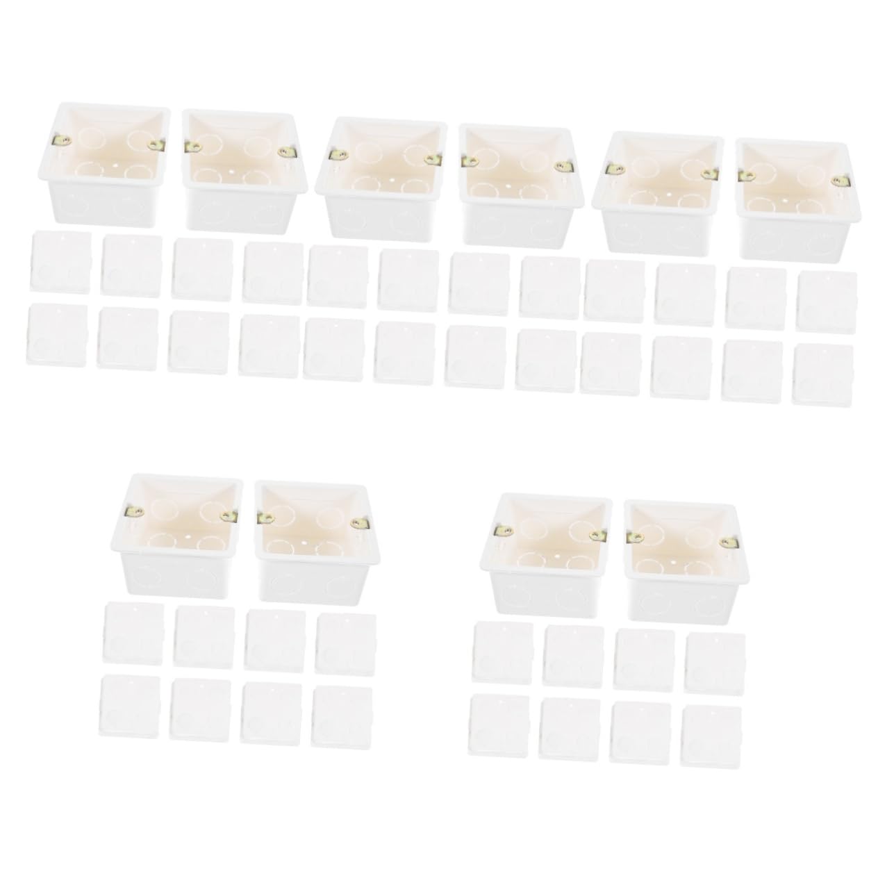 Alipis 50pcs Outdoor Electrical Box Weatherproof Plastic Socket Cover for Wall Mounting Random Color